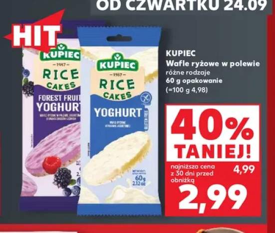Wafle ryżowe w polewie różne rodzaje Kupiec