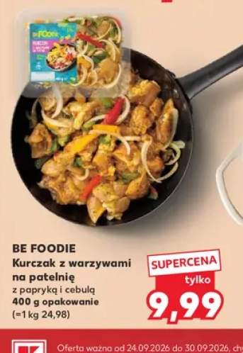 Kurczak z warzywami na patelnię z papryką i cebulą Be Foodie