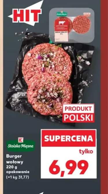 Burger wołowy Stoisko Mięsne