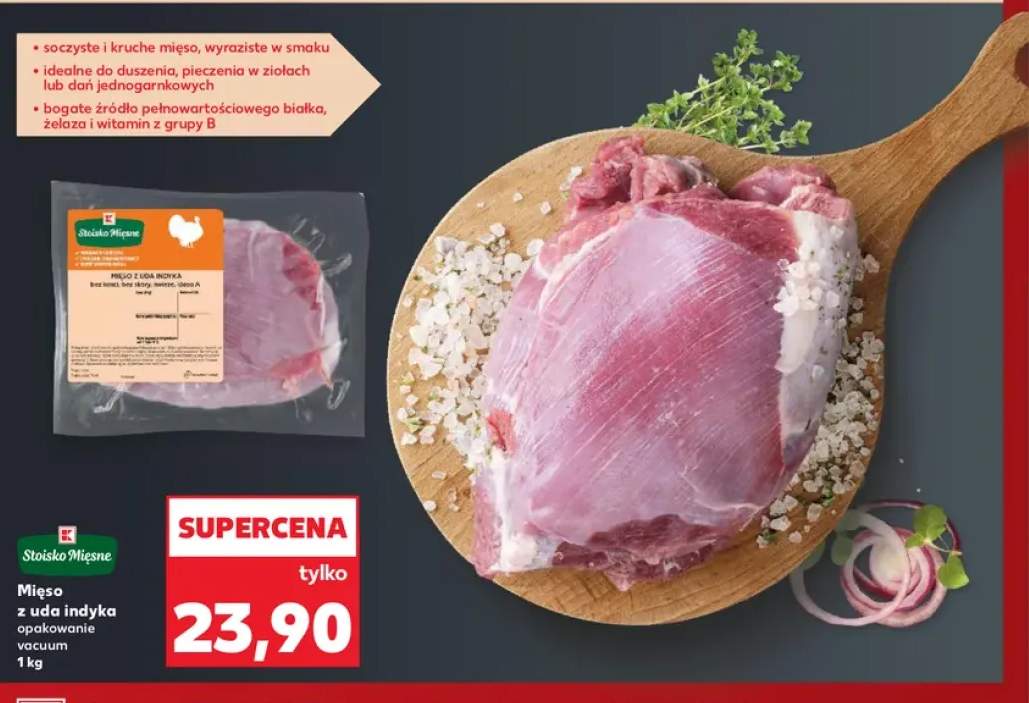 Mięso z uda indyka opakowanie vacuum Stoisko Mięsne