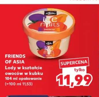 Lody w kształcie owoców w kubku Friends of Asia