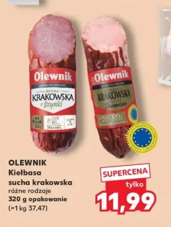 Kiełbasa sucha krakowska z szynki Olewnik +1 wariant