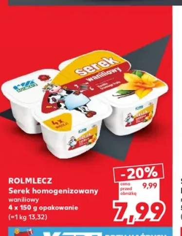 Serek homogenizowany waniliowy 4-pak Rolmlecz