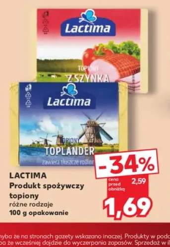 Produkt spożywczy topiony z szynką Lactima +1 wariant