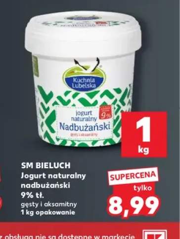 Jogurt naturalny nadbużański gęsty i aksamitny SM Bieluch 9%