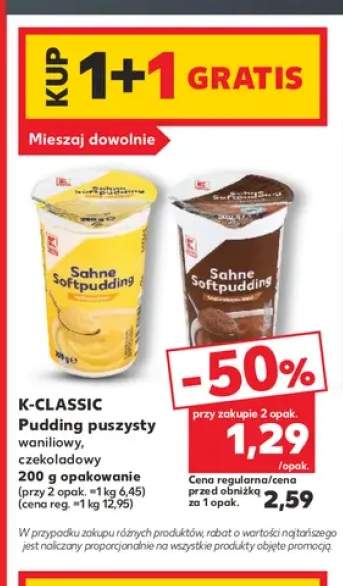 Pudding puszysty waniliowy K-Classic +1 wariant
