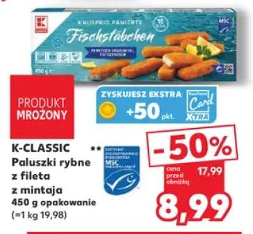 Paluszki rybne z fileta z mintaja K-Classic