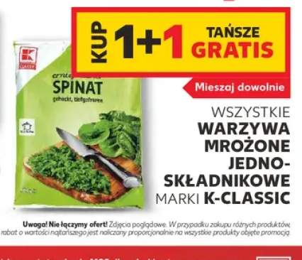 Warzywa mrożone jednoskładnikowe marki K-Classic +1 wariant