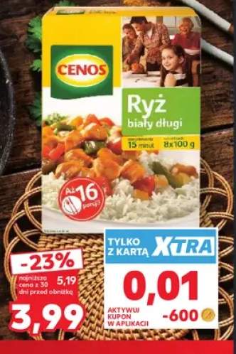 Ryż biały długi Cenos +1 wariant