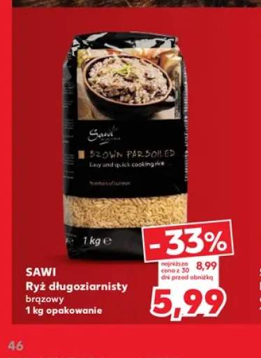 Ryż długoziarnisty brązowy Sawi