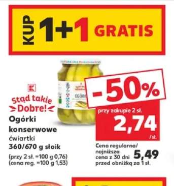 Ogórki konserwowe ćwiartki Stąd Takie Dobre!
