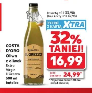 Oliwa z oliwek Extra Virgin Il Grezzo Costa d'Oro