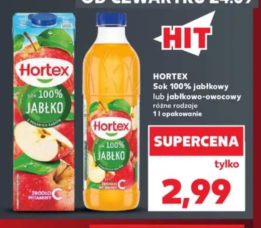 Sok jabłkowy Hortex 100% +1 wariant