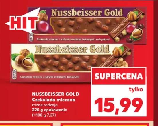 Czekolada mleczna Nussbeisser Gold