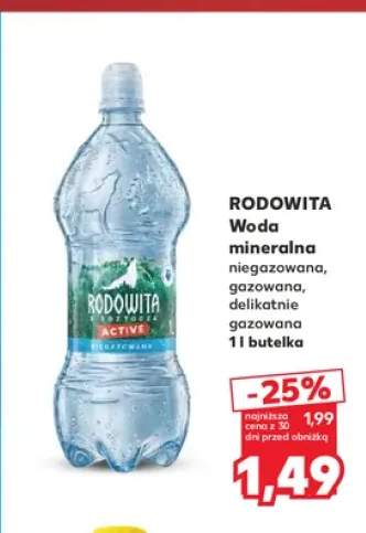 Woda mineralna niegazowana Rodowita +2 warianty