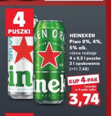 Piwo Heineken Silver 4-pak +1 wariant