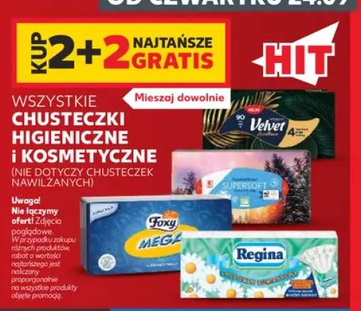 Chusteczki higieniczne i kosmetyczne +4 warianty