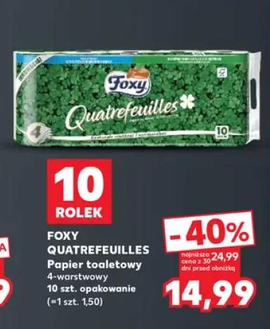 Papier toaletowy 4-warstwowy Foxy Quatrefeuilles