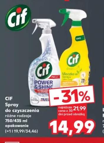 Spray do czyszczenia Power & Shine Cif +1 wariant