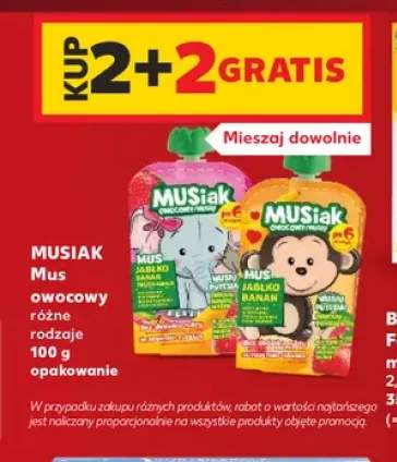 Mus owocowy jabłko banan truskawka Musiak +1 wariant