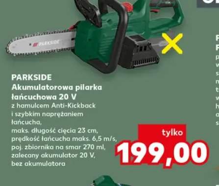 Akumulatorowa pilarka łańcuchowa Parkside