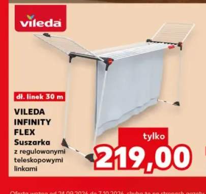 Suszarka z regulowanymi teleskopowymi linkami Infinity Flex Vileda