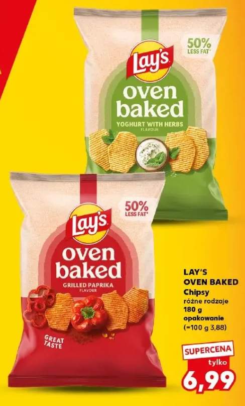 Chipsy Lay's Oven Baked jogurt z ziołami +1 wariant