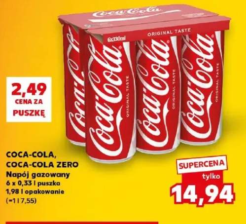 Napój gazowany Coca-Cola 6-pak 330 ml +1 wariant