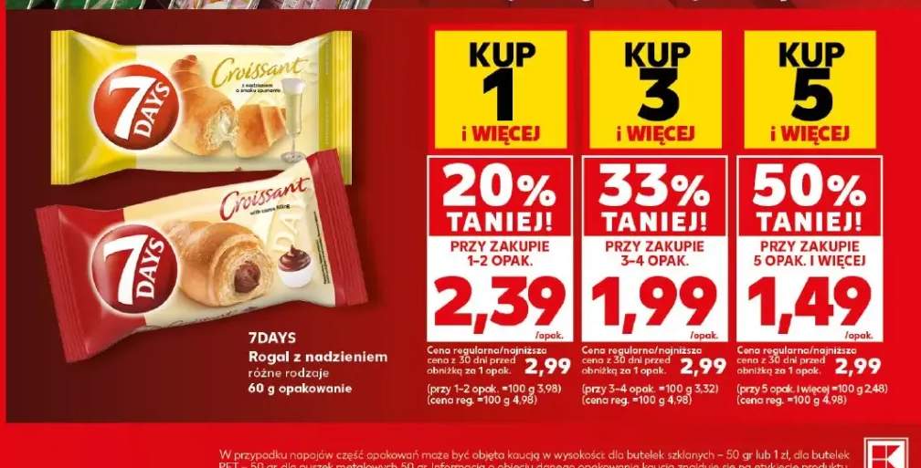 Rogal z nadzieniem kakaowym 7Days +1 wariant
