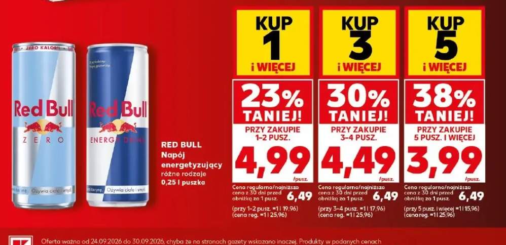 Napój energetyzujący Red Bull +1 wariant