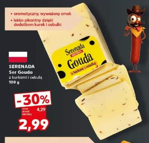 Ser gouda z kurkami i cebulą Serenada
