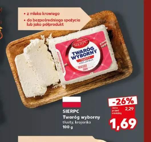 Twaróg wyborny tłusty krajanka Sierpc