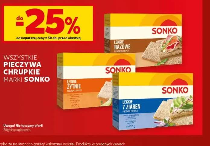 Pieczywa chrupkie marki Sonko +3 warianty