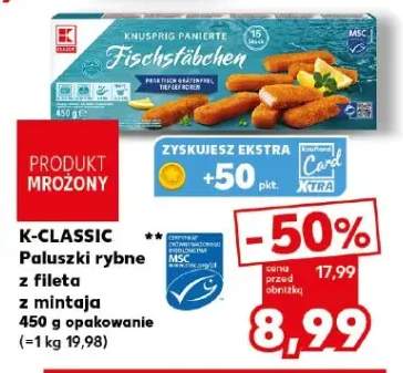 Paluszki rybne z fileta z mintaja K-Classic