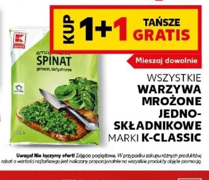 Warzywa mrożone jednoskładnikowe marki K-Classic +1 wariant