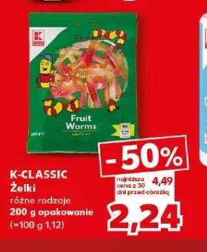 Żelki Fruit Worms K-Classic