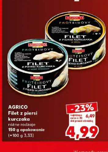 Filet z piersi kurczaka w oleju Agrico +1 wariant