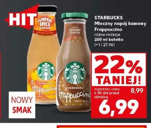 Mleczny napój kawowy Frappuccino Pumpkin Spice Starbucks +1 wariant