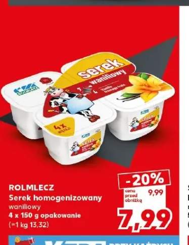 Serek homogenizowany waniliowy 4-pak Rolmlecz