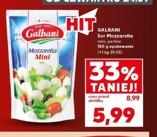 Ser Mozzarella mini Galbani +1 wariant