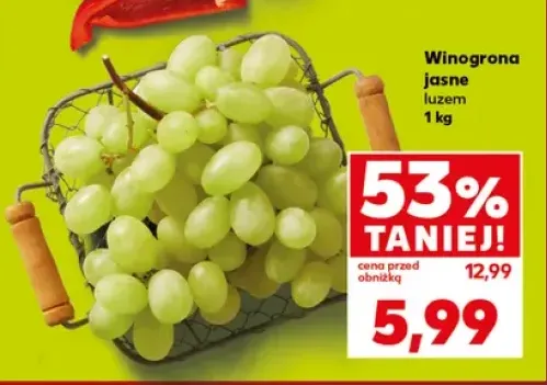 Winogrona jasne luzem