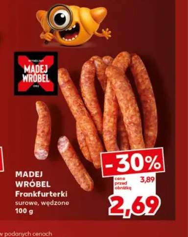 Frankfurterki surowe wędzone Madej Wróbel