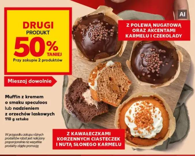 Muffin z kremem o smaku speculoos +1 wariant