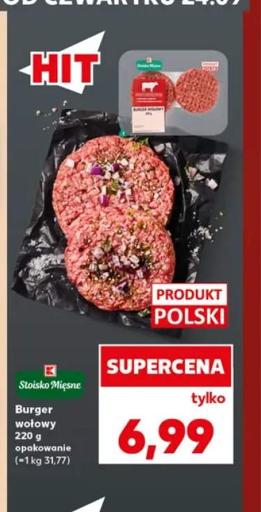 Burger wołowy Stoisko Mięsne