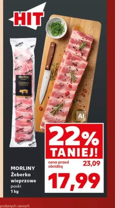 Żeberka wieprzowe paski Morliny