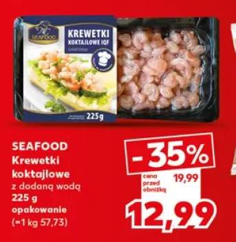 Krewetki koktajlowe z dodaną wodą Seafood