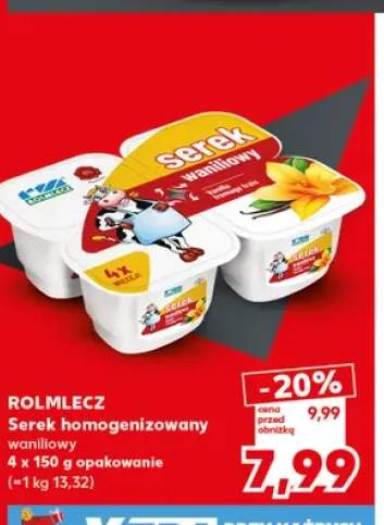 Serek homogenizowany waniliowy 4-pak Rolmlecz