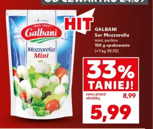 Ser mozzarella mini Galbani +1 wariant