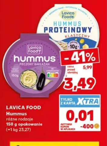 Hummus proteinowy klasyczny Lavica Food +1 wariant