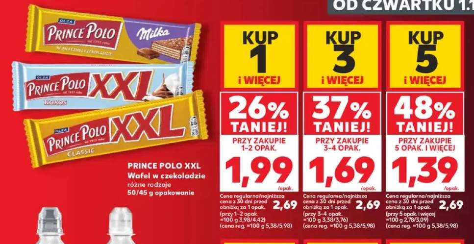 Wafel w mlecznej czekoladzie Prince Polo Milka +2 warianty